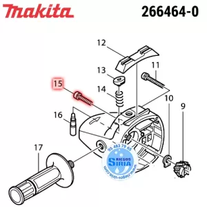 266464-0 TORNILLO HEX.M5x20 Original Herramientas Makita