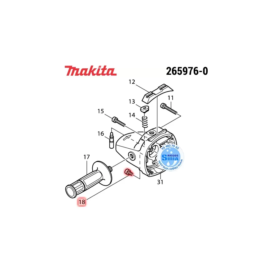 265976-0 TORNILLO HEX.5x10 Original Herramientas Makita