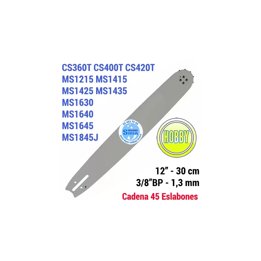 120SDEA095 ESPADA Motosierra MC CULLOCH 3/8"BP 1.3mm 30cm