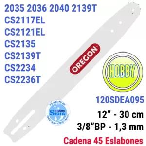 120SDEA095 Oregon ESPADA 3/8" BP 1,3mm 30 cm JONSERED