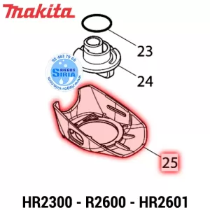 TAPA PALANCA SELECTOR B Makita HR2300 R2600 HR2601