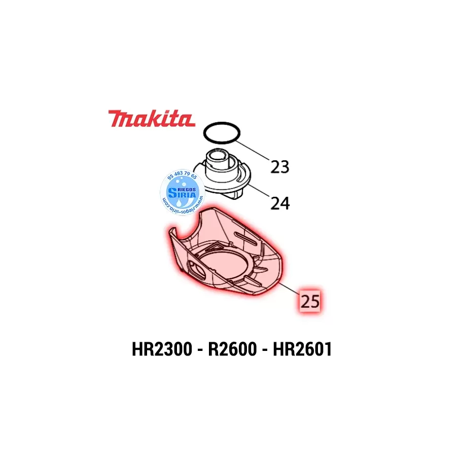 TAPA PALANCA SELECTOR B Makita HR2300 R2600 HR2601