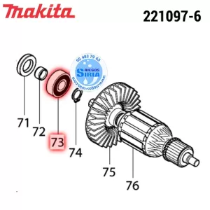 211097-6 RODAMIENTO BOLAS Original Herramientas Makita