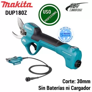 DUP180Z Makita TIJERA de PODA 18V LXT BL 30mm