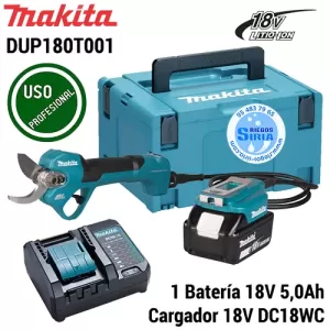 DUP180T001 Makita TIJERA de PODA 18V LXT BL 30mm 1 Batería 5Ah