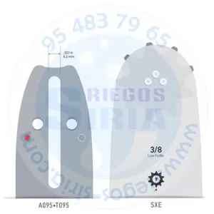 160SXEA095 Oregon ESPADA 3/8" BP 1,3mm 40 cm HUSQVARNA
