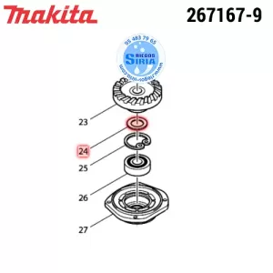 267167-9 ARANDELA PLANA 15 Original Herramientas Makita