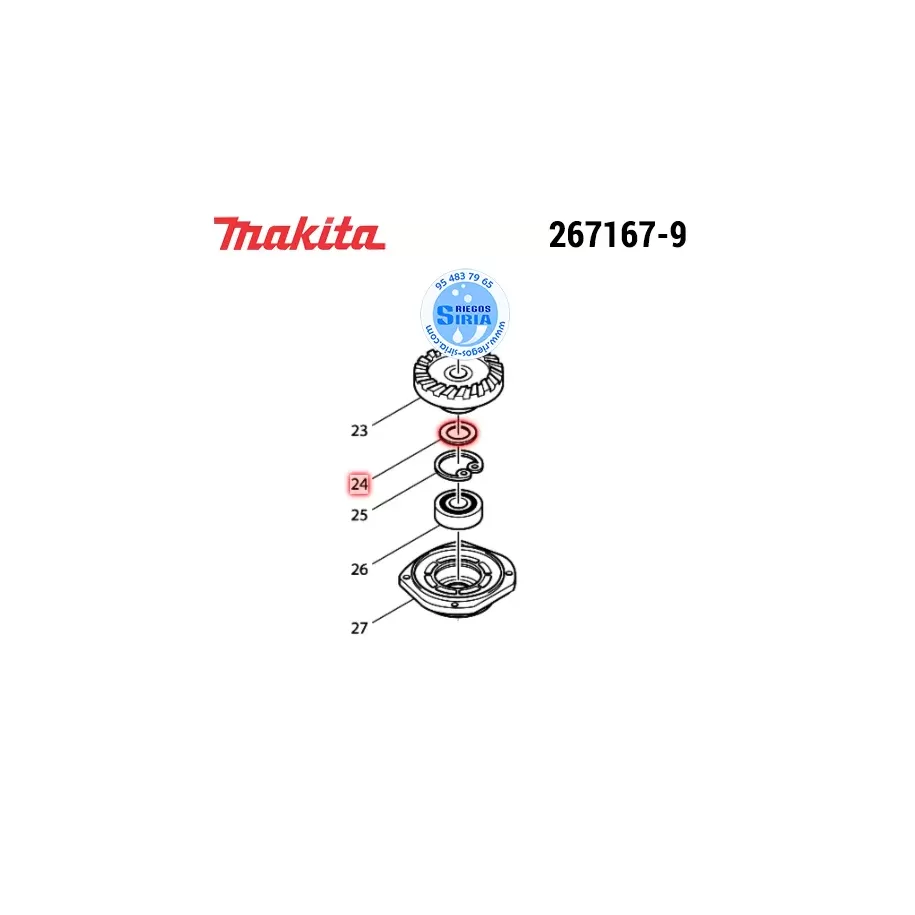 267167-9 ARANDELA PLANA 15 Original Herramientas Makita