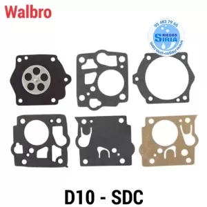 KIT de MEMBRANAS para Carburador Walbro D10 SDC