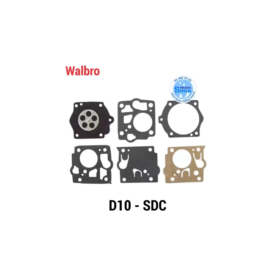 KIT de MEMBRANAS para Carburador Walbro D10 SDC