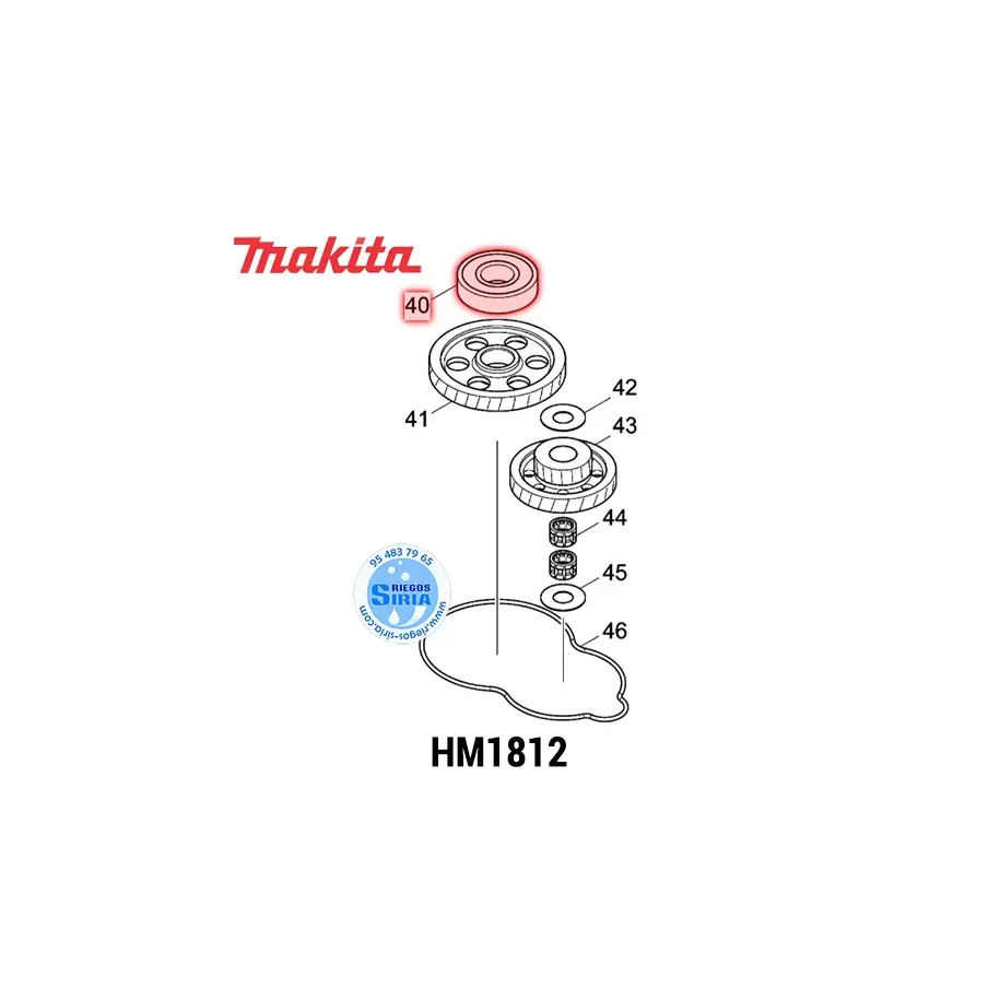 Rodamiento 6306LLB Makita HM1812