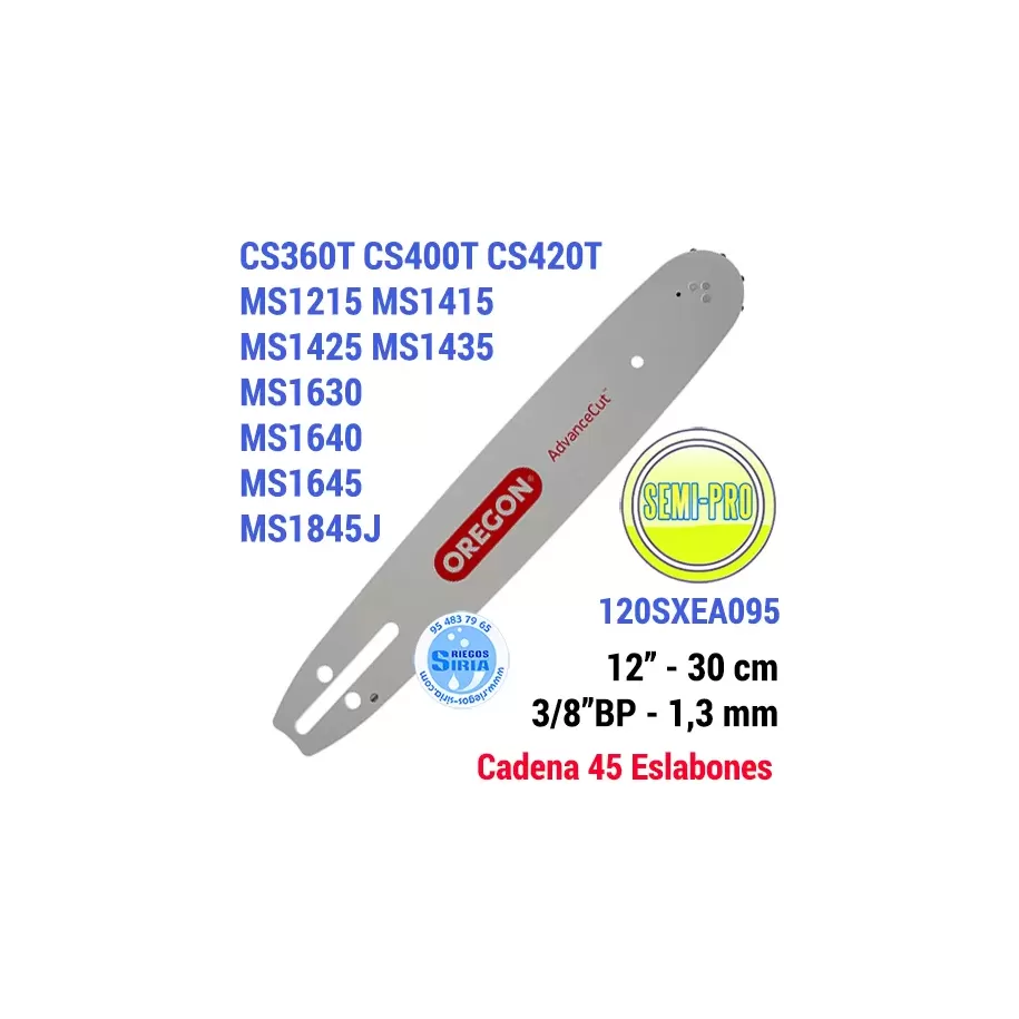 120SXEA095 Oregon ESPADA 3/8" BP 1,3mm 30 cm MC CULLOCH