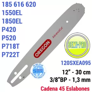 120SXEA095 Oregon ESPADA 3/8" BP 1,3mm 30 cm PARTNER