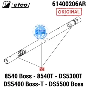 61400206AR TUBO de TRANSMISION 32mm Efco ORIGINAL