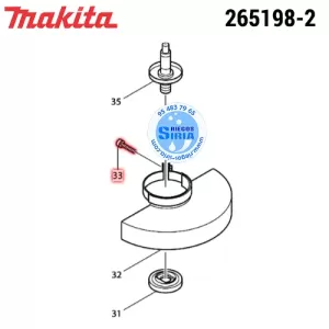 265198-2 TORNILLO del PROTECTOR Original Herramientas Makita