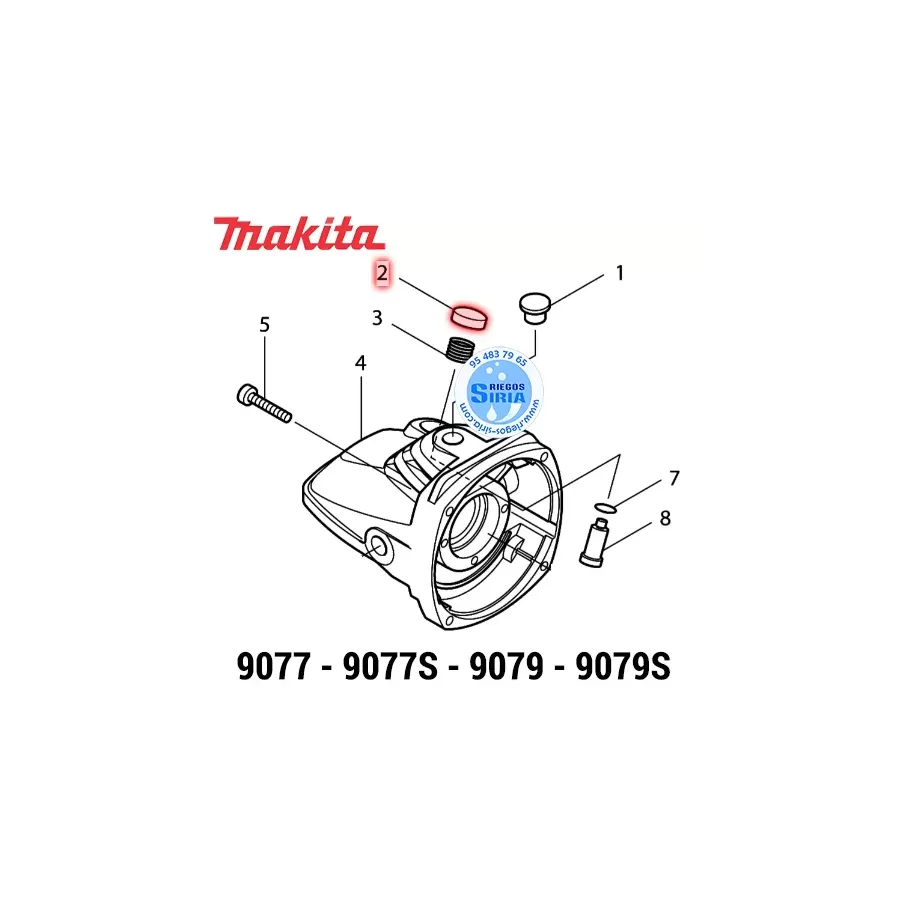 BOTÓN de BLOQUEO Makita 9077 9077S 9079 9079S