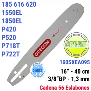 160SXEA095 Oregon ESPADA 3/8" BP 1,3mm 40 cm PARTNER