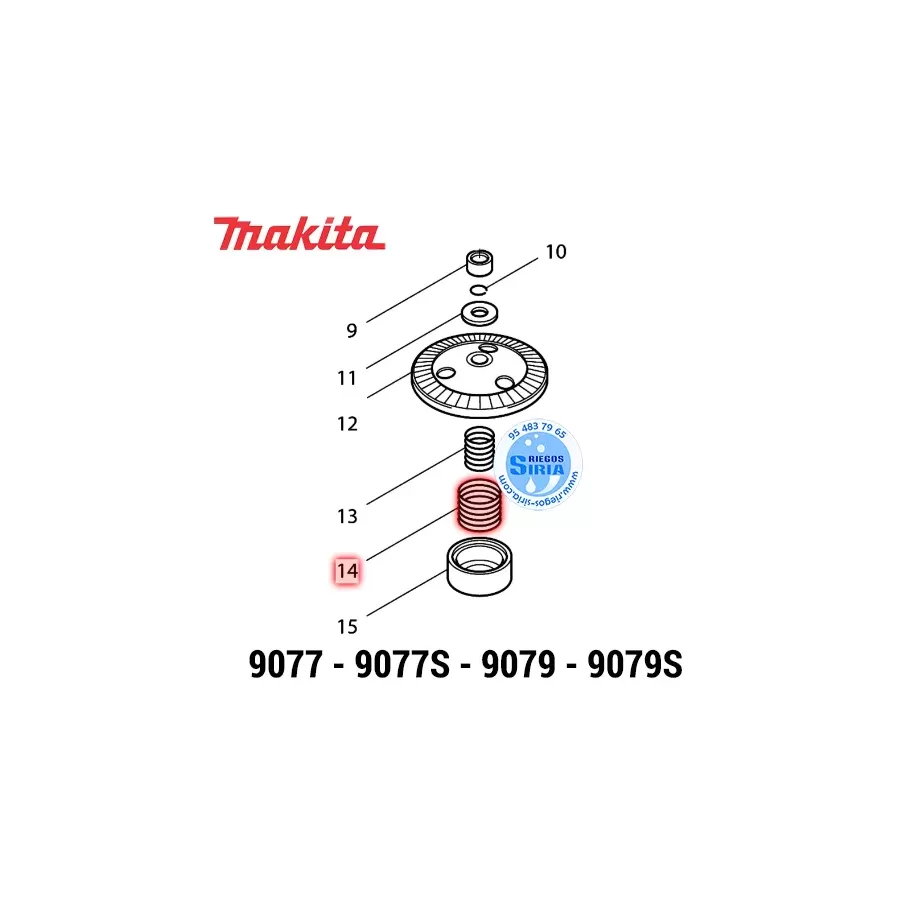 MUELLE 25 Makita 9077 9077S 9079 9079S