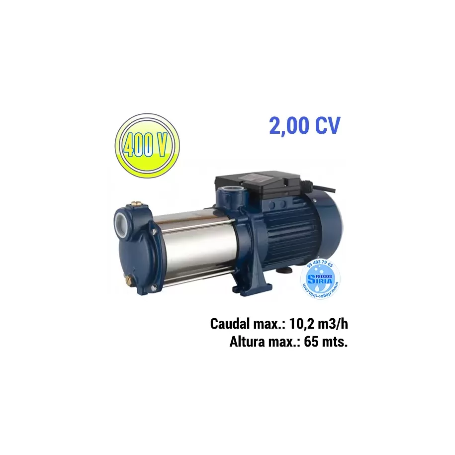 Bomba Centrífuga 2CV 400V | 10m³/h | Alta Presión