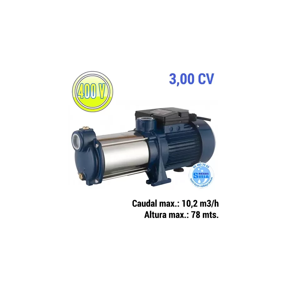 Bomba Centrífuga 3CV 400V | 10m³/h | Alta Presión