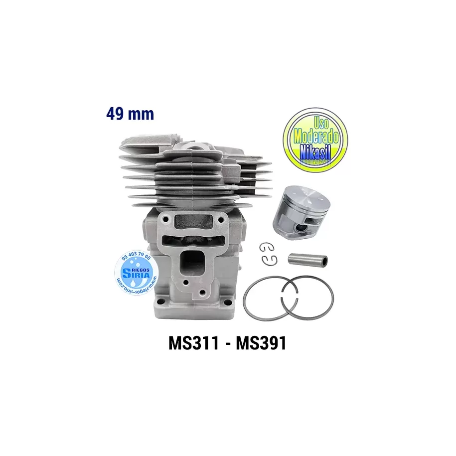 CILINDRO Completo NIKASIL Stihl MS311 MS391 49mm