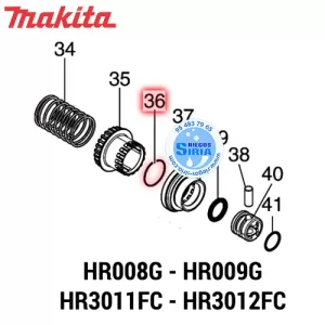 ARANDELA 24 Makita HR008G HR009G HR3011FC HR3012FC