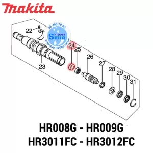 CASQUILLO 11 Makita HR008G HR009G HR3011FC HR3012FC