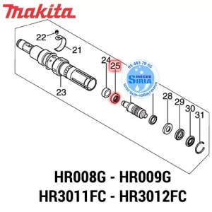 ANILLO 11 Makita HR008G HR009G HR3011FC HR3012FC