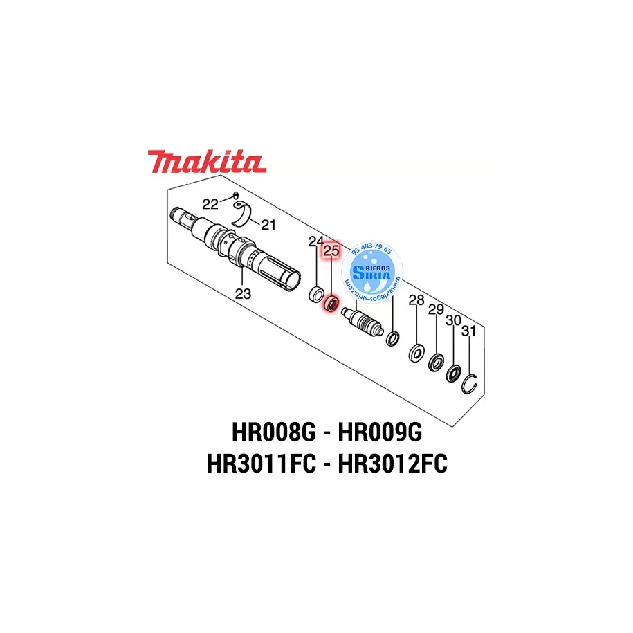 ANILLO 11 Makita HR008G HR009G HR3011FC HR3012FC