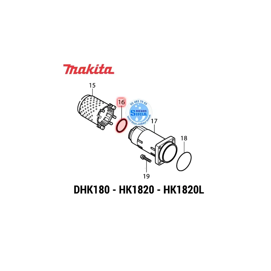 JUNTA TÓRICA 31 Makita DHK180 HK1820 HK1820L