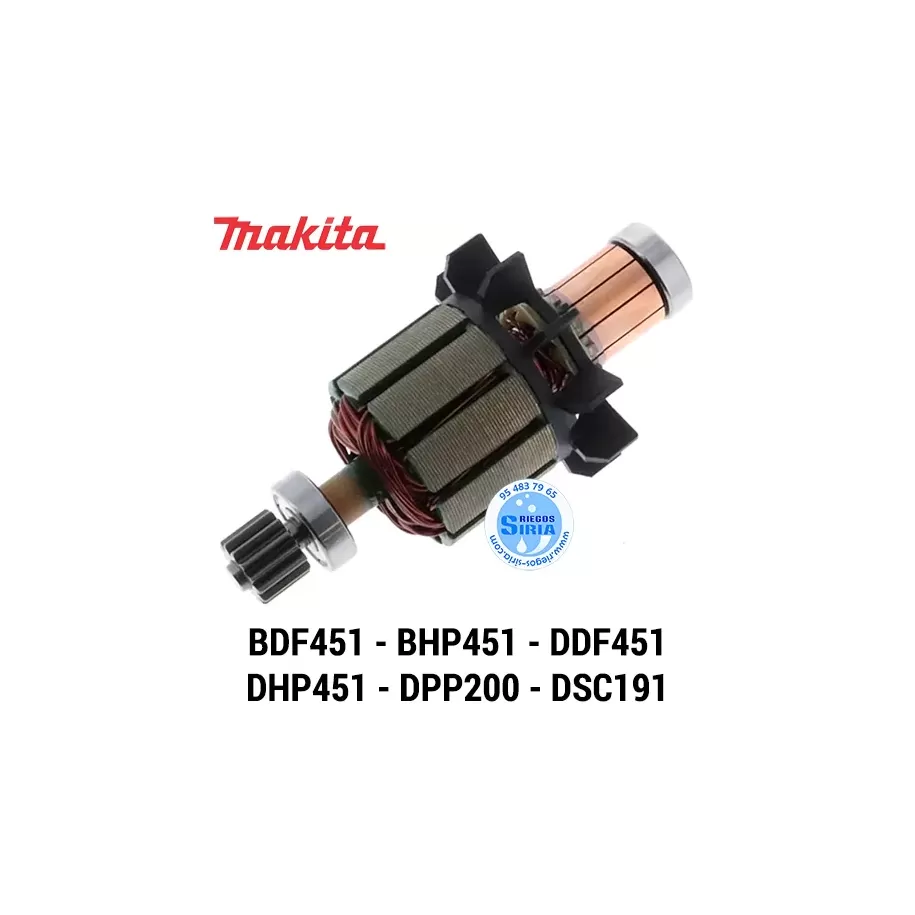 INDUCIDO Makita BDF451 BHP451 DDF451 DHP451 DPP200 DSC191