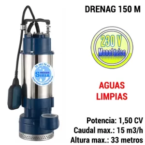 1,5 CV 230V: Bomba Achique Potente para Aguas Limpias