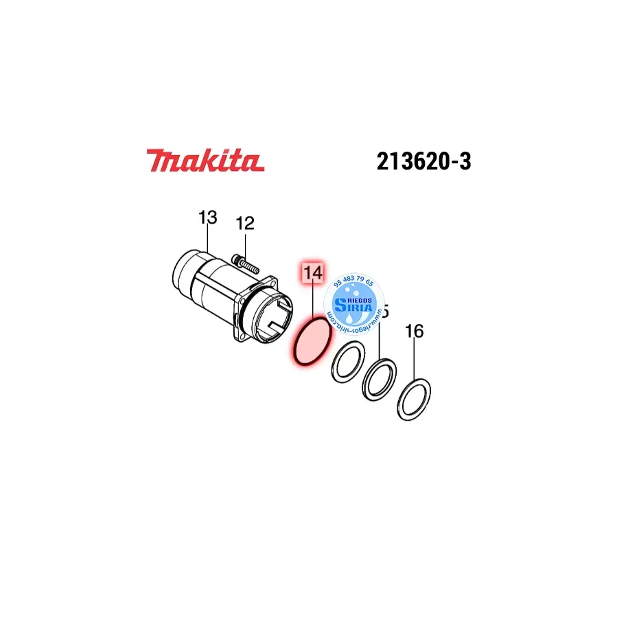 213620-3 JUNTA TÓRICA 46 Original Herramientas Makita