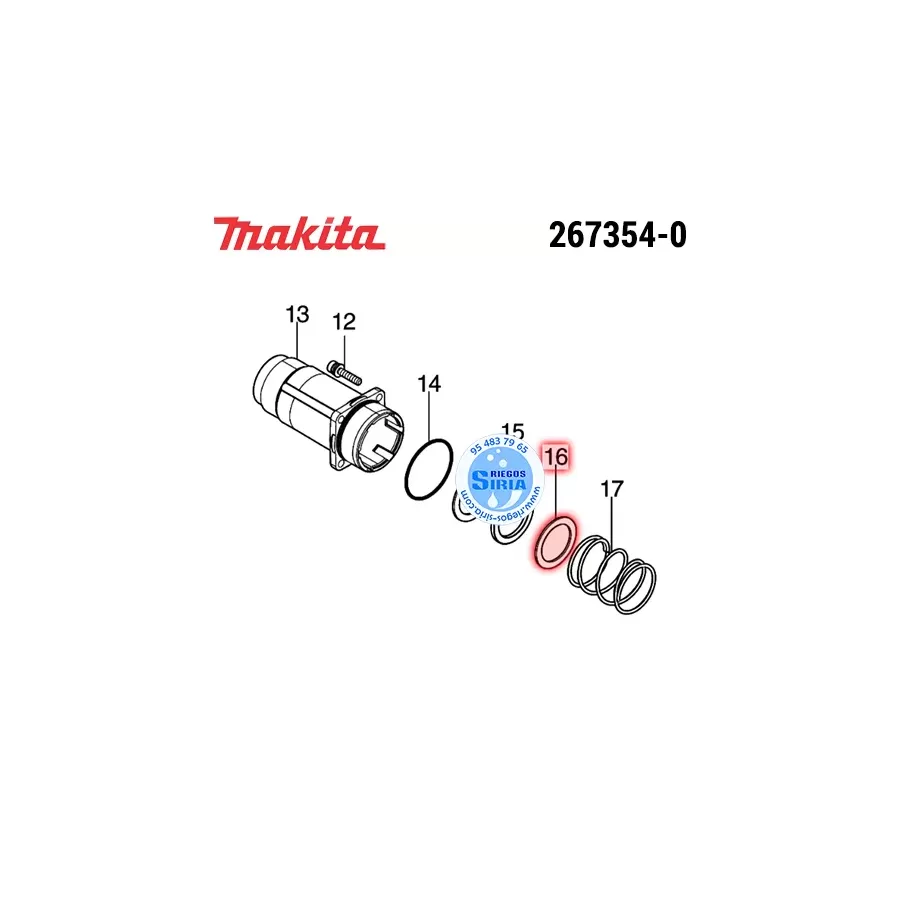 267354-0 ARANDELA PLANA 31 Original Herramientas Makita