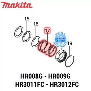 MUELLE COMPRESIÓN 37 Makita HR008G HR009G HR3011FC HR3012FC