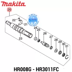 PORTAHERRAMIENTAS COMPLETA Makita HR008G HR3011FC