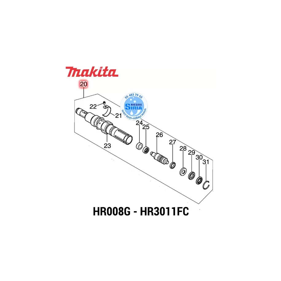 PORTAHERRAMIENTAS COMPLETA Makita HR008G HR3011FC