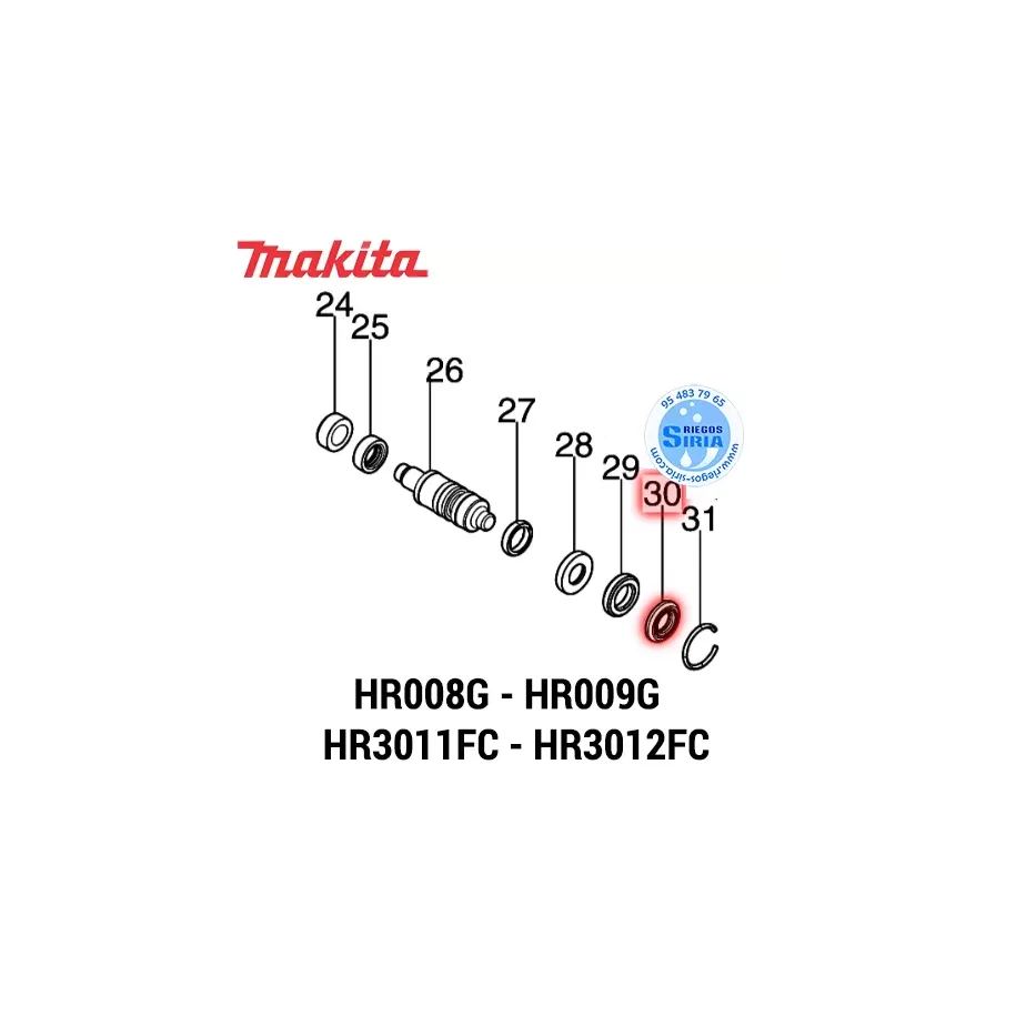 ARANDELA 11 Makita HR008G HR009G HR3011FC HR3012FC