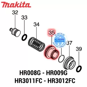 CASQUILLO GUÍA Makita HR008G HR009G HR3011FC HR3012FC