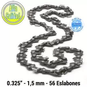 Cadena Motosierra 325" 1.5mm 56L: Resistente