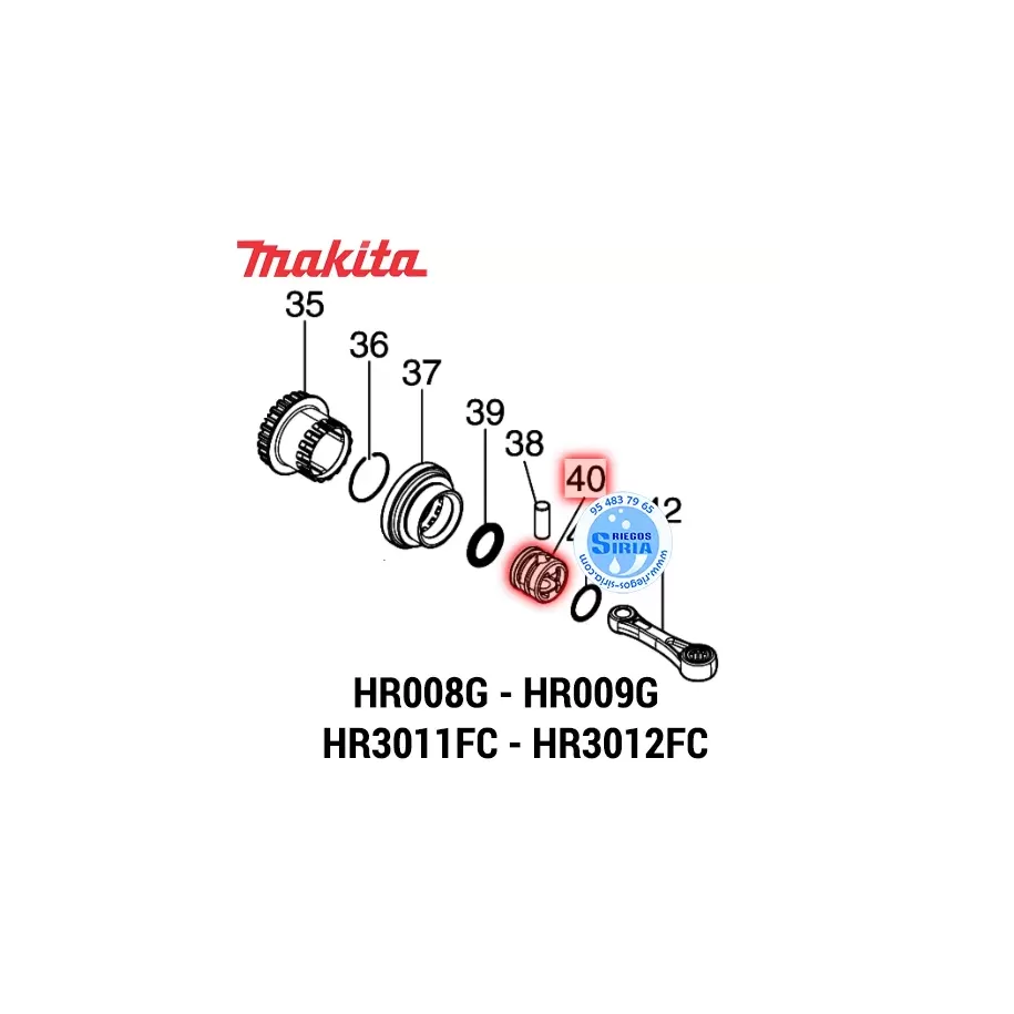 PISTÓN Makita HR008G HR009G HR3011FC HR3012FC