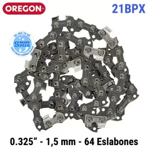 21BPX Oregon CADENA Motosierra 0.325" 1,5mm 64 Eslabones