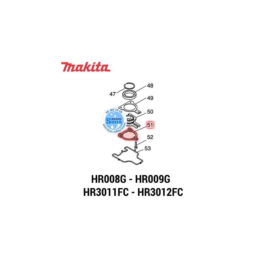 SOPORTE CONTRAPESO Makita HR008G HR009G HR3011FC HR3012FC