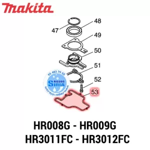 JUNTA de SELLADO Makita HR008G HR009G HR3011FC HR3012FC