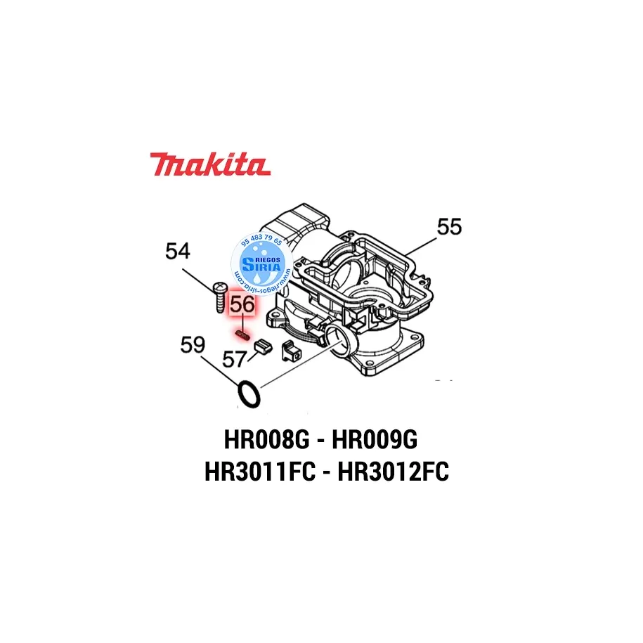 MUELLE COMPRESIÓN 2 Makita HR008G HR009G HR3011FC HR3012FC