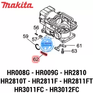 MUELLE COMPRESIÓN 4 Makita HR008G HR009G HR2810 HR2811 HR3011 HR3012FC