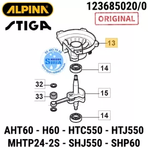 PROTECTOR Cigüeñal AHT60 H60 HTC550 HTJ550 SHJ550 SHP60