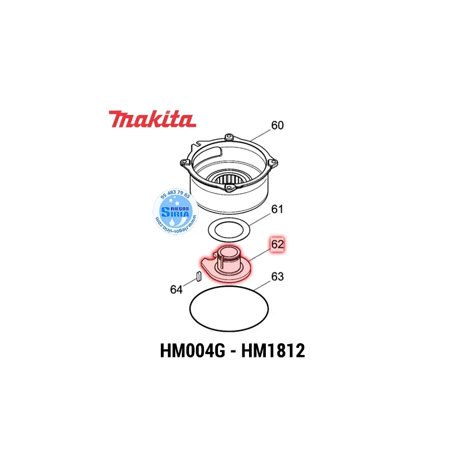 CASQUILLO de CIGÜEÑAL Makita HM004G HM1812