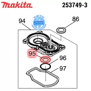 253749-3 ARANDELA PLANA 16 Original Herramientas Makita