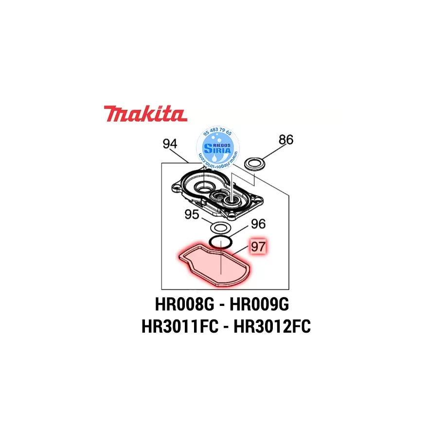 ESPONJA Makita HR008G HR009G HR3011FC HR3012FC